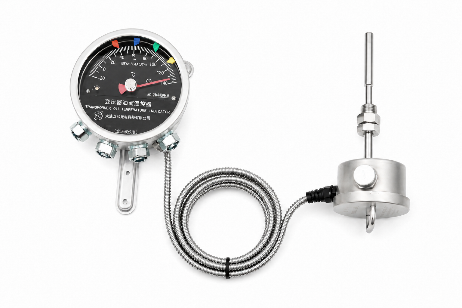 BWY2-804 / BWY2-806 Type II Transformer Oil Temperature Controller with BL-FC Oil Temperature Composite Sensor, Pt100 and 4-20mA Output